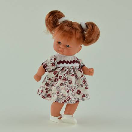 Кукла пупсик с рыжими хвостиками, 20 см. 